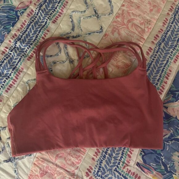 Athleta Mandy cross strap athletic mauve sports bra S - Picture 5 of 9